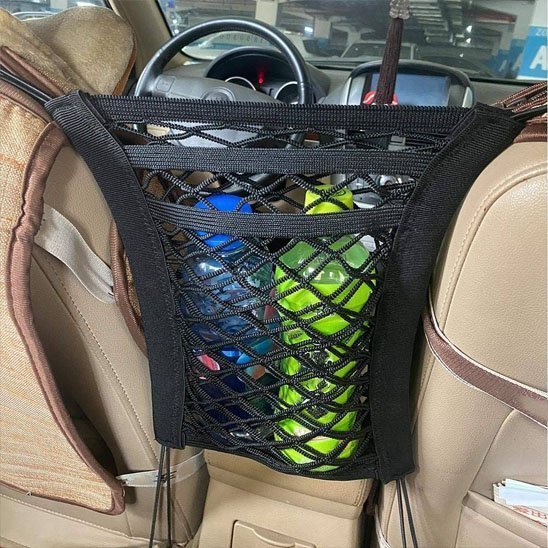 Filet pour chien voiture prend deux petites bouteilles