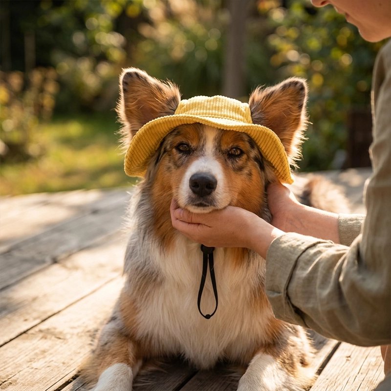 casquette pour chien cordon réglable confortable
