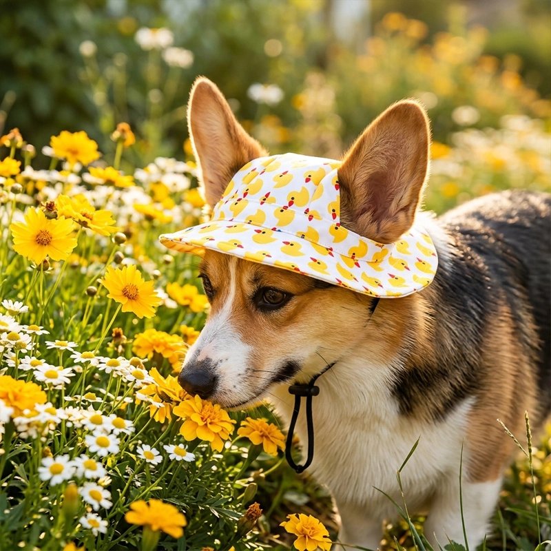 casquettes chien confortables pour promenades estivales