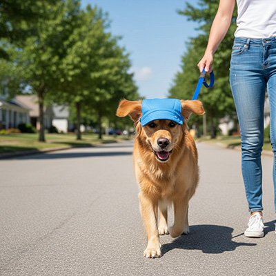 casquettes pour chiens sorties ensoleillées