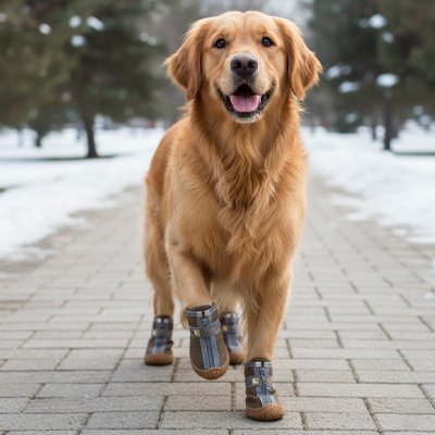 chaussure pour chien neige promenade hiver