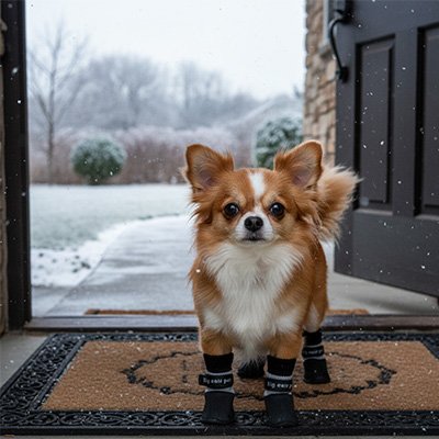 chaussures chien neige pattes protégées