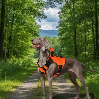 chien avec harnais anti traction chien