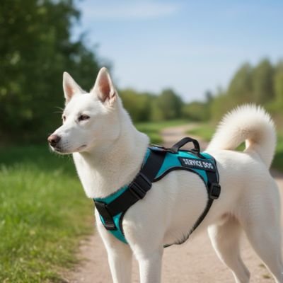chien avec harnais chien