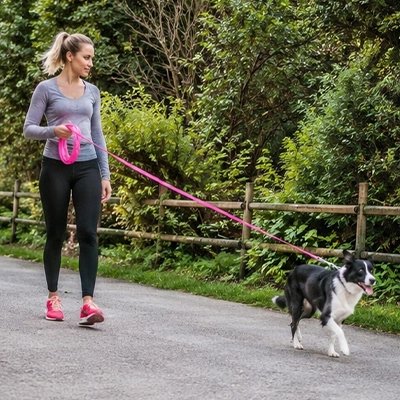 chien longe sortie parc sécurisée