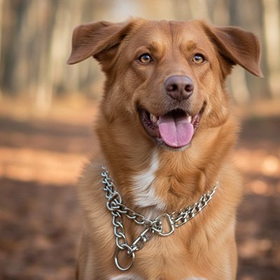 collier chaine chien design moderne