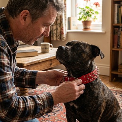 collier chien cuir résistance quotidien