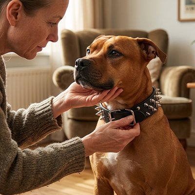 collier chien cuir style élégant durable