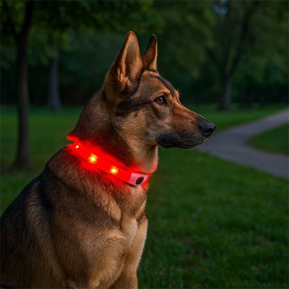collier chien lumineux led rechargeable usb