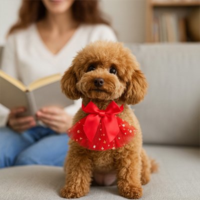 collier chien nœud design confort