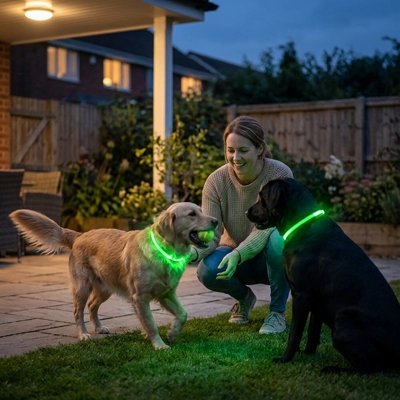 collier lumineux chien rechargeable pour chien actif