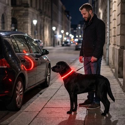 collier lumineux chien rechargeable pour promenade