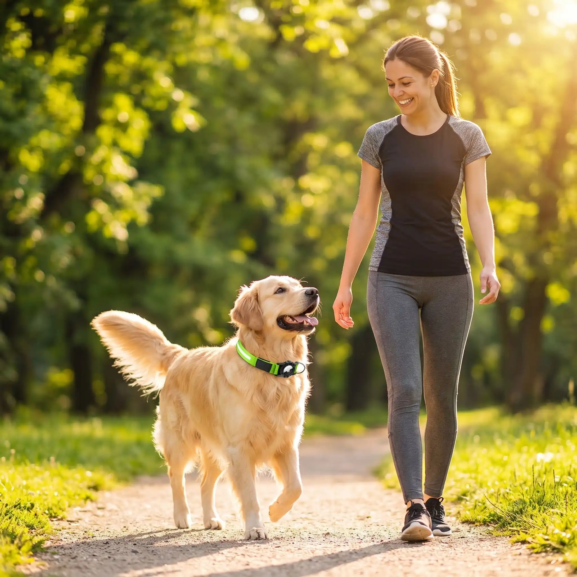 collier lumineux pour chien rechargeable balade tout temps