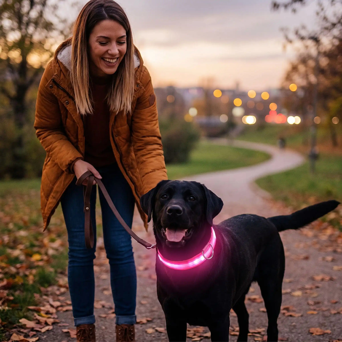collier lumineux pour chien rechargeable réglable confort