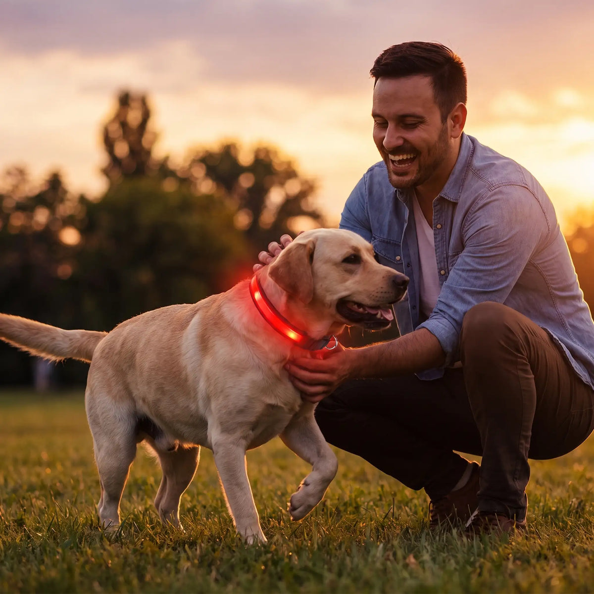 collier lumineux pour chien rechargeable usb visibilité nocturne
