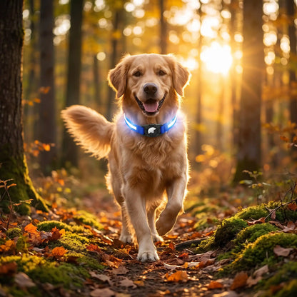 collier lumineux pour chien rechargeable visibilité extérieure