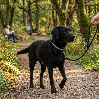 collier lumineux pour chien réfléchissant visibilité