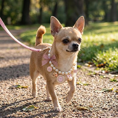 collier pour chien bijou style chic