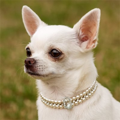 collier pour chiot design luxe avec strass