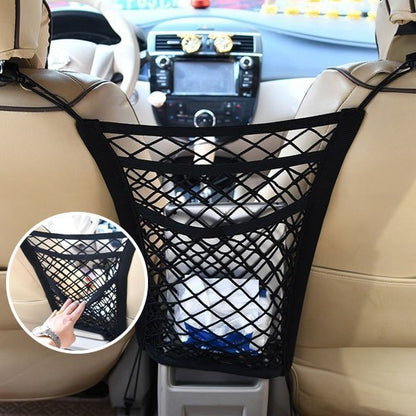 Filet pour chien voiture séparation double poche 