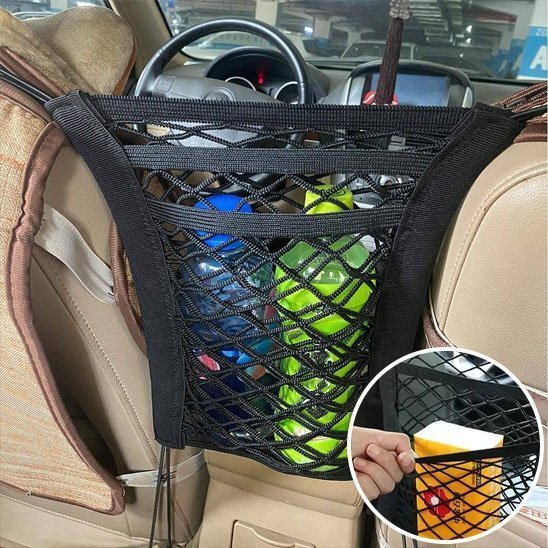 Filet pour chien voiture entre les sièges avant pour rangement 