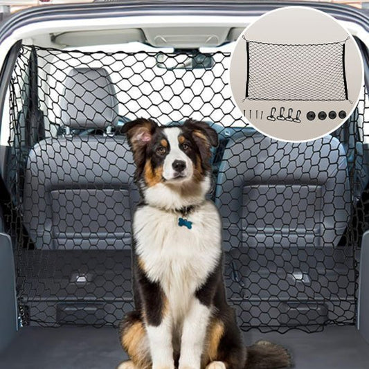 Filet pour chien voiture qui isole le coffre complet 