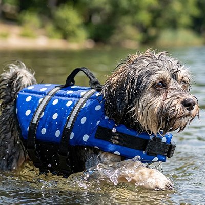 gilet de sauvetage pour chien bande réfléchissante