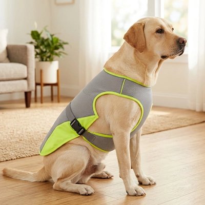 gilet rafraichissant pour chien promenades estivales