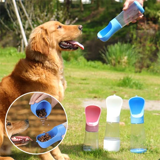 gourde chien 550ml bol intégré