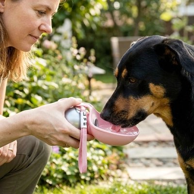 gourde chiens compacte facile à transporter  