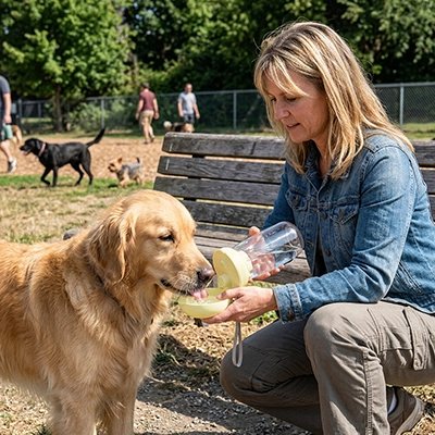 gourde chiens distributeur eau simple