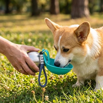 gourde chiens portable pour promenade