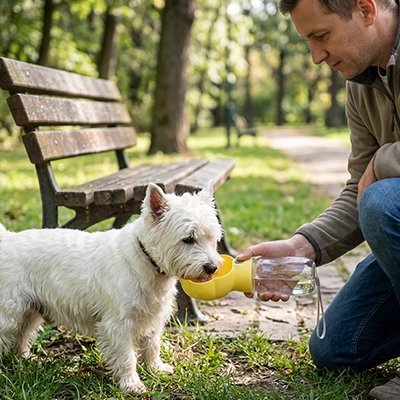 gourdes chien portable anti fuite promenade