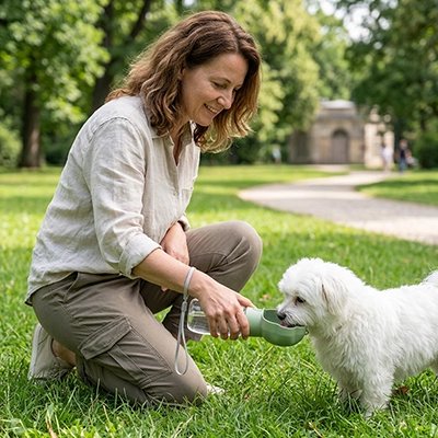 gourdes chien réservoir eau nourriture