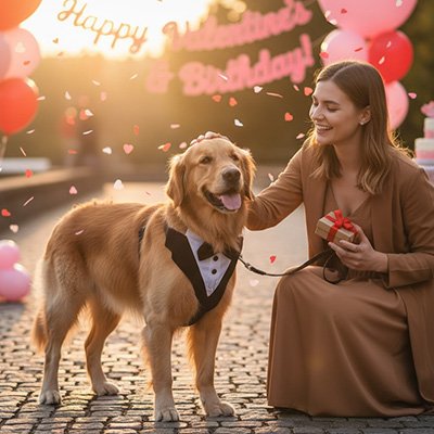 harnais chien costume noir