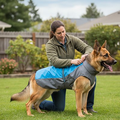 imperméable pour chien style cape facile enfiler