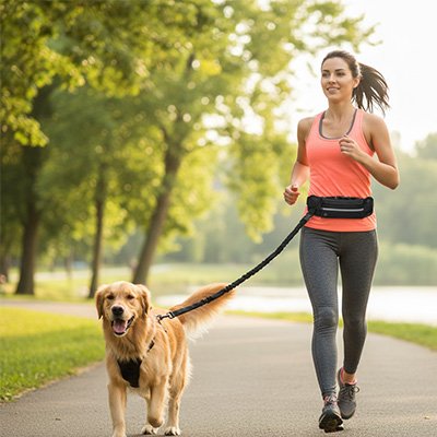 laisse chien main libre pour courir