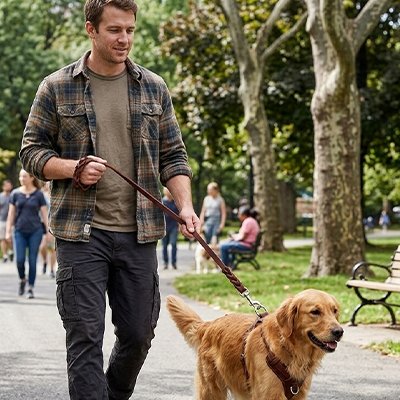 laisse chien robuste extérieur