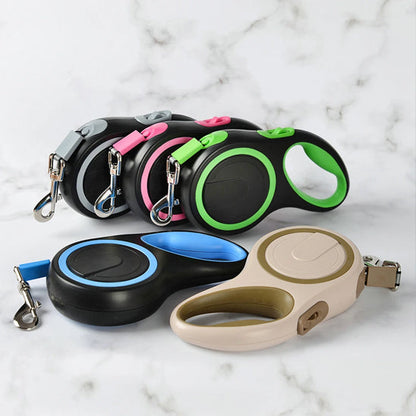 laisse pour chien enrouleur couleurs différentes