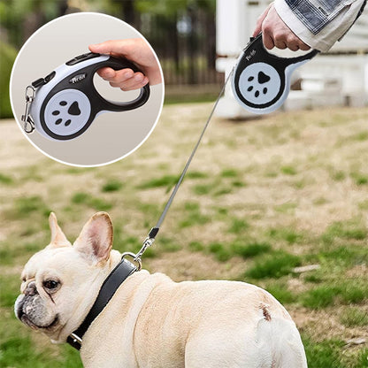 laisse pour chien enrouleur design forme patte