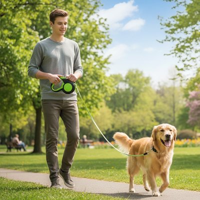 laisse pour chien enrouleur rétractable confortable
