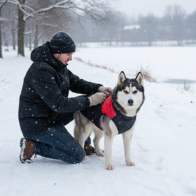 manteau chien premium hiver extérieur