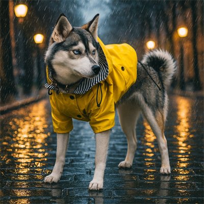 manteau imperméable pour chien avec capuche