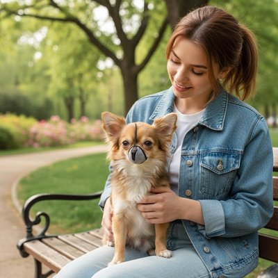 muselière petit chien anti morsure réglable