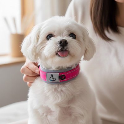 petit chien avec collier pour chien