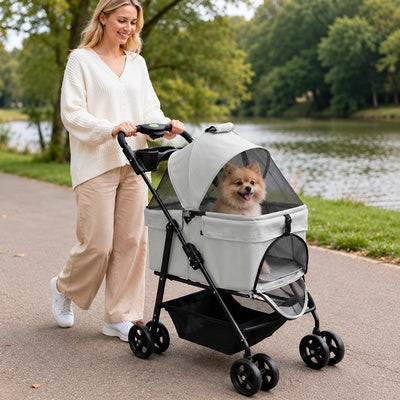 pousette chien pliage rapide promenade