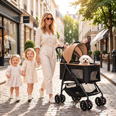 poussette à chien balade familiale