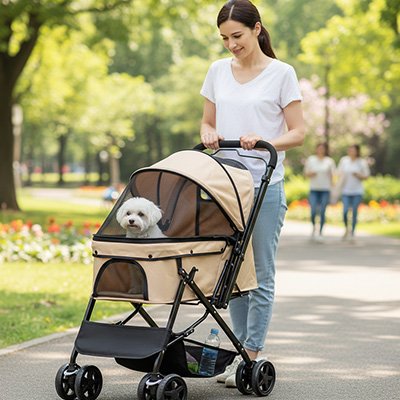 poussette chien pliable pour promenade