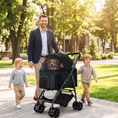 poussette chien pliable rangement pratique