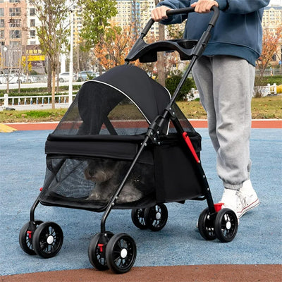 poussette pour chien fermeture complète